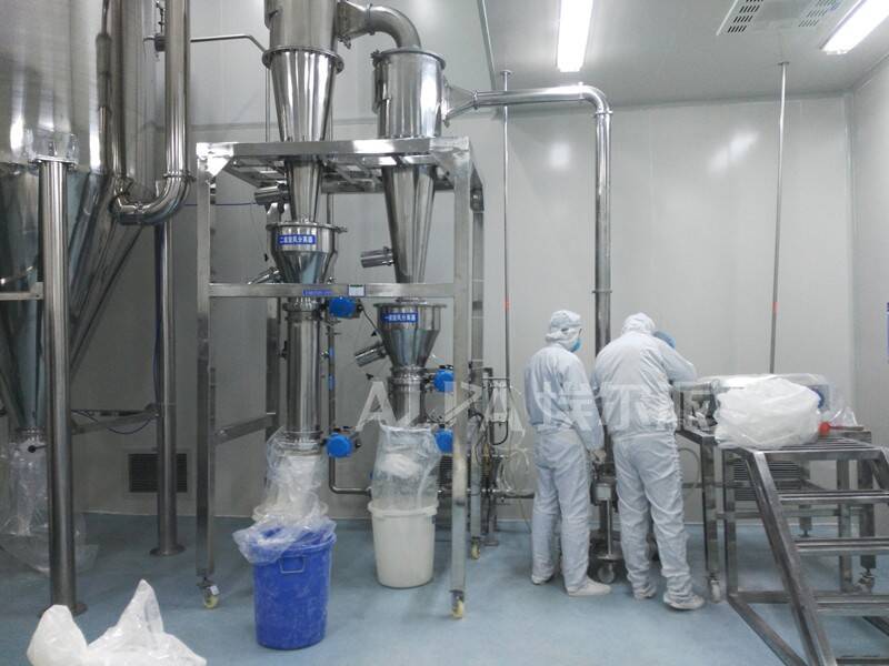 江蘇某生物制藥股份有限公司  購買MQP10醫藥氣流粉碎機